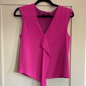 Tibi Pink Asymmetrical Sleeveless Blouse